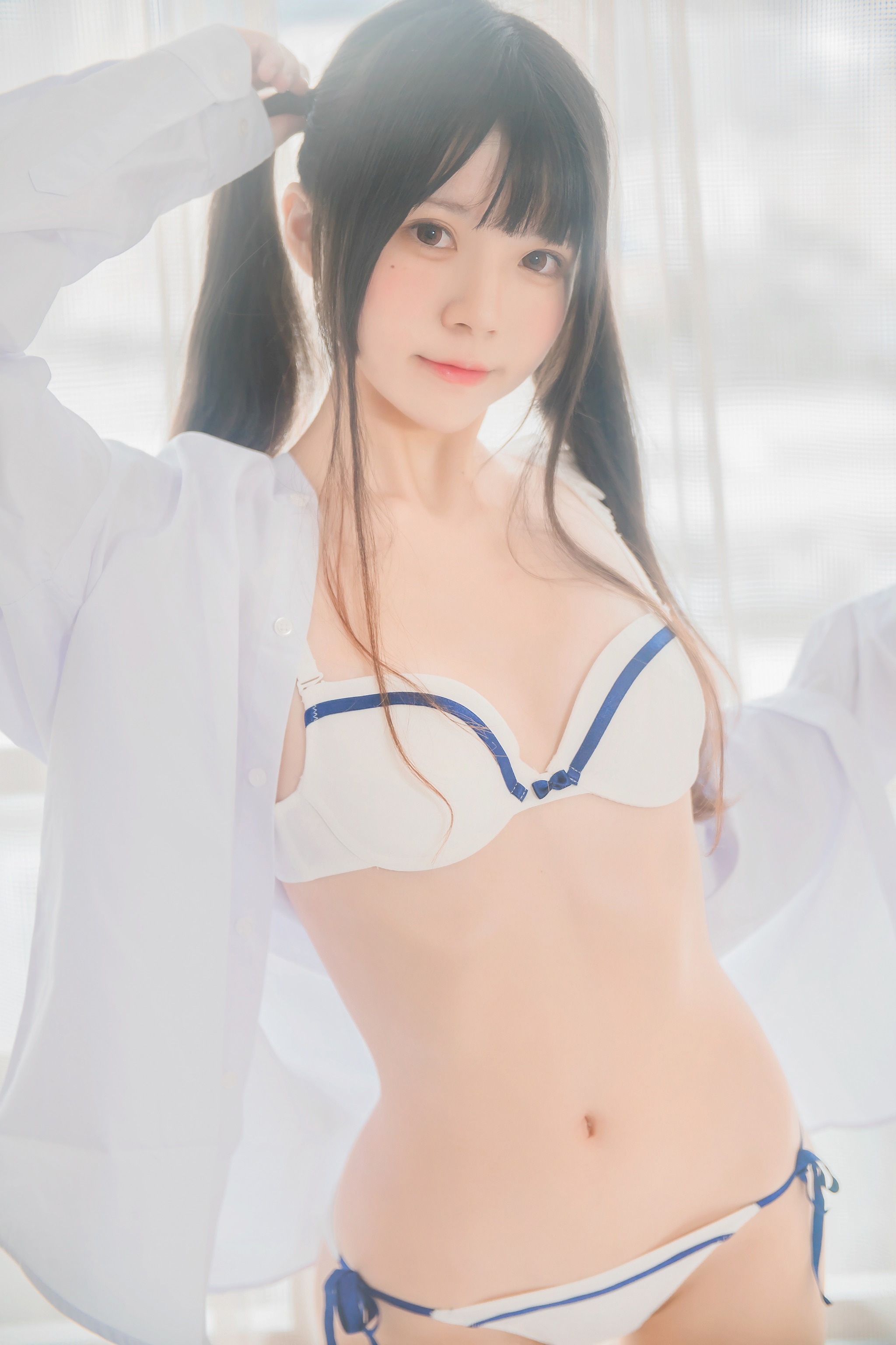 桜桃喵 - NO.001 白衬衫双马尾 [47P]-XikXak